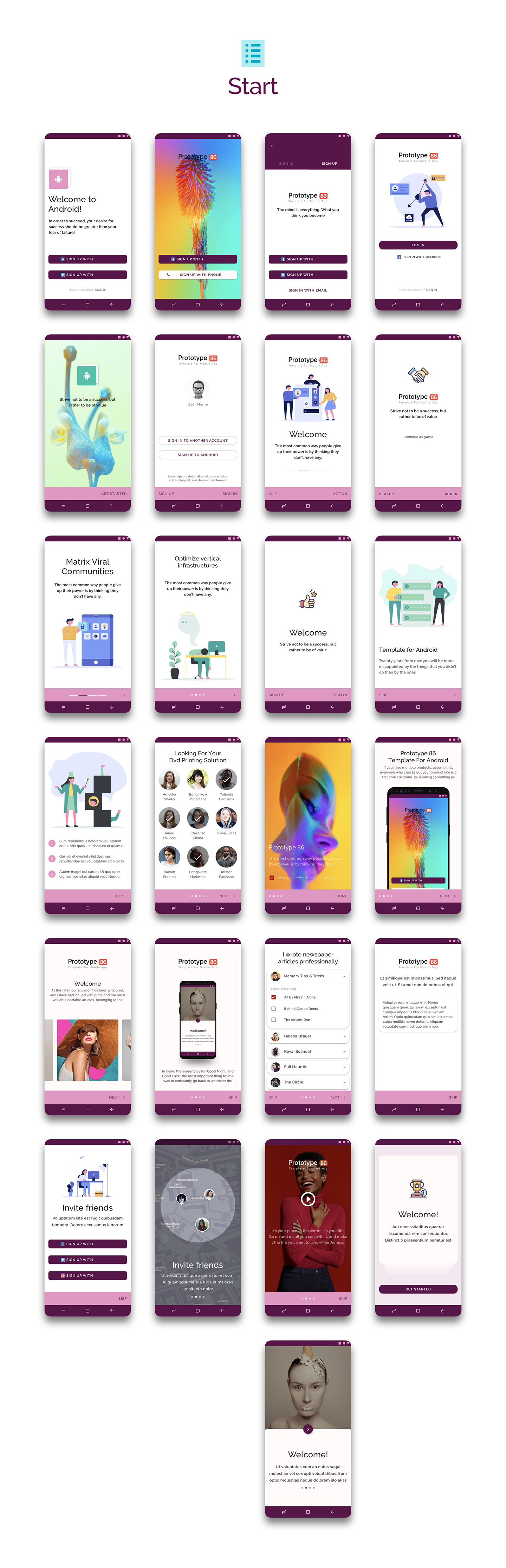 Prototype 86 - Template For Mobile App - 2