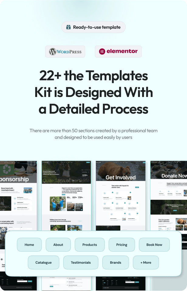Aquark - River Guard & Social Community Elementor Template Kit - 3