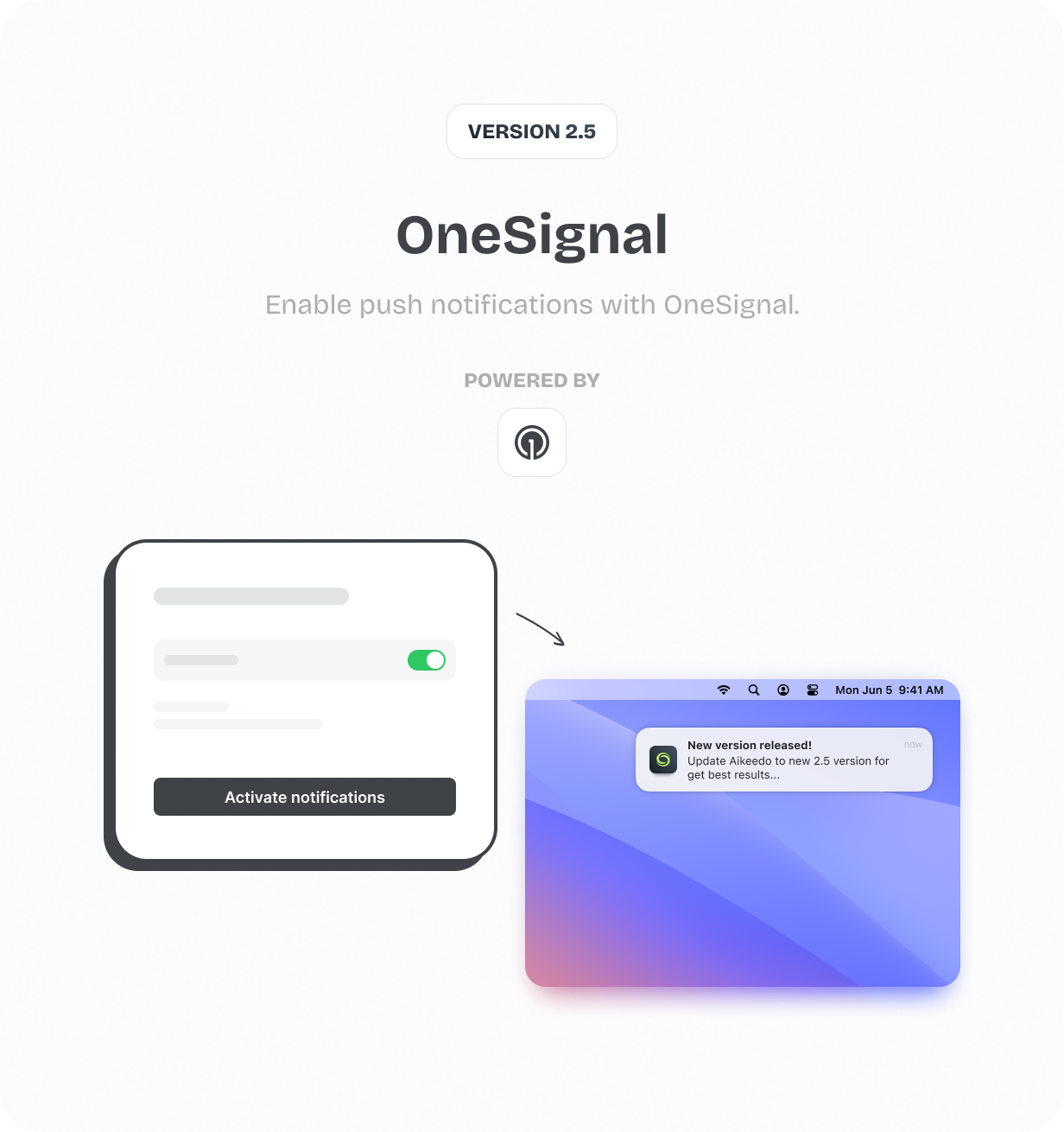 Enable push notifications with OneSignal @heyaikeedo #aikeedo