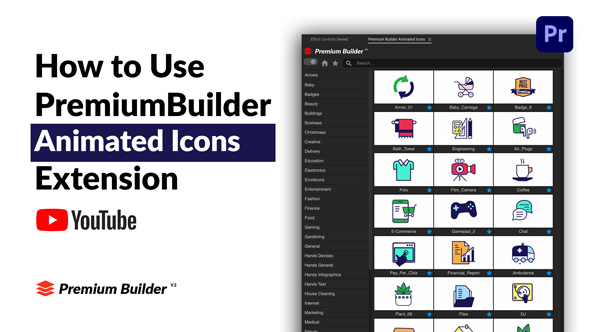 PremiumBuilder Animated Icons | Premiere Pro Extension - 8