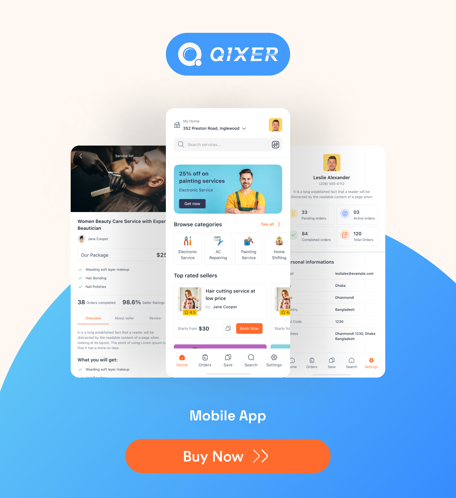 Qixer - Multi-Vendor On demand Handyman Service  Marketplace and Service Finder - 8