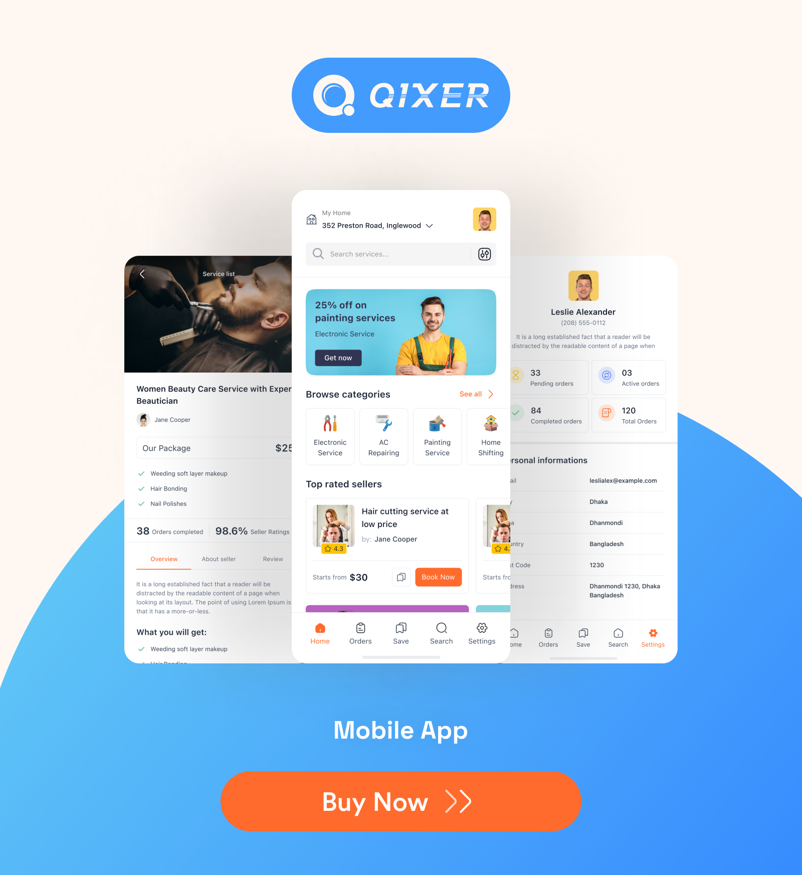 Qixer - Multi-Vendor On demand Handyman Service Marketplace e Service Finder - 8