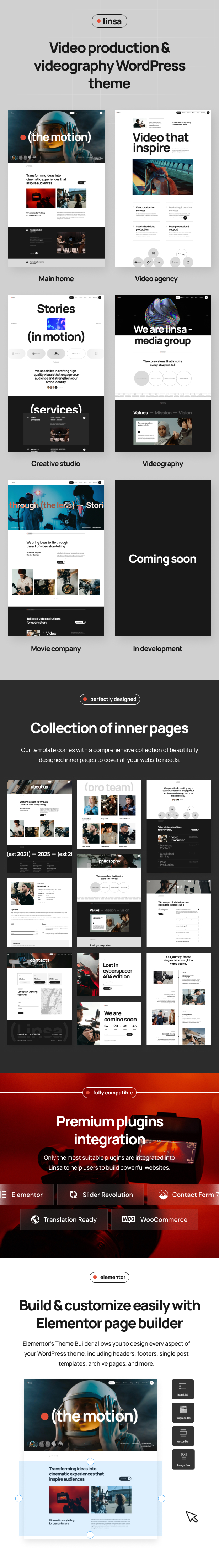 Linsa - Video Production WordPress Theme - 1