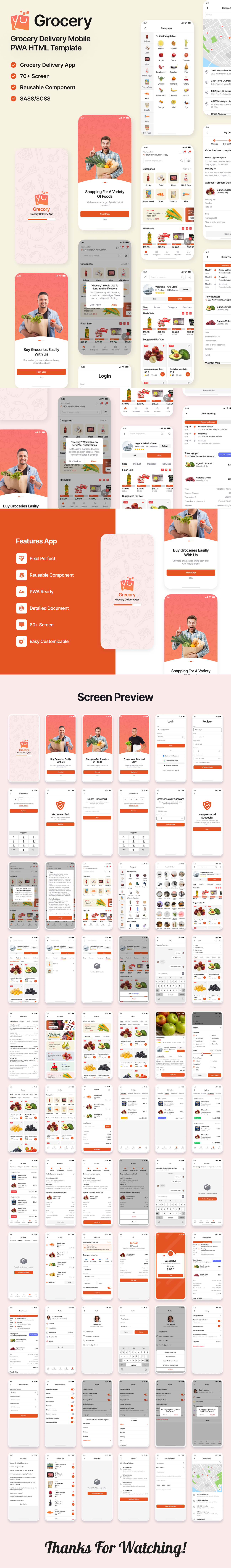 Grocery | Delivery Mobile PWA HTML Template