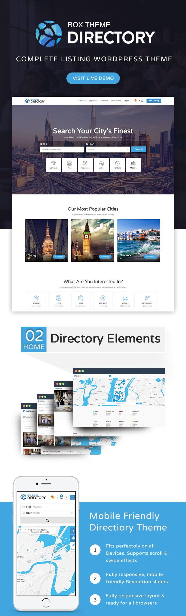 Directory  Multi-purpose WordPress Theme Within WordPress Business Directory Template