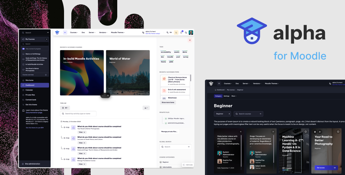 Alpha - Moodle Theme