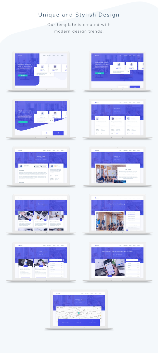 Lintor - Mobile App Development Agency Template - 1