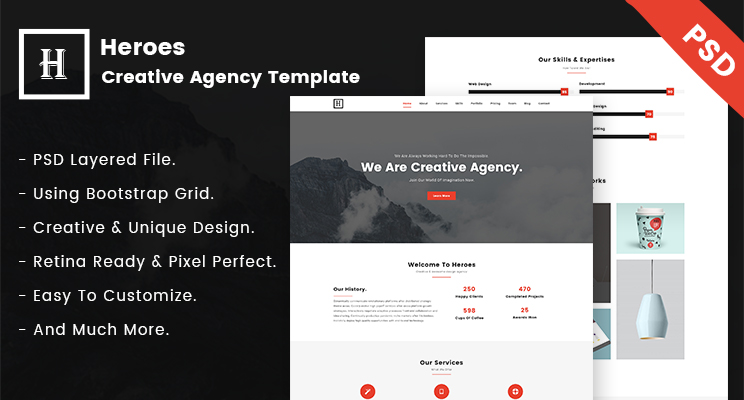 Heroes PSD Portfolio