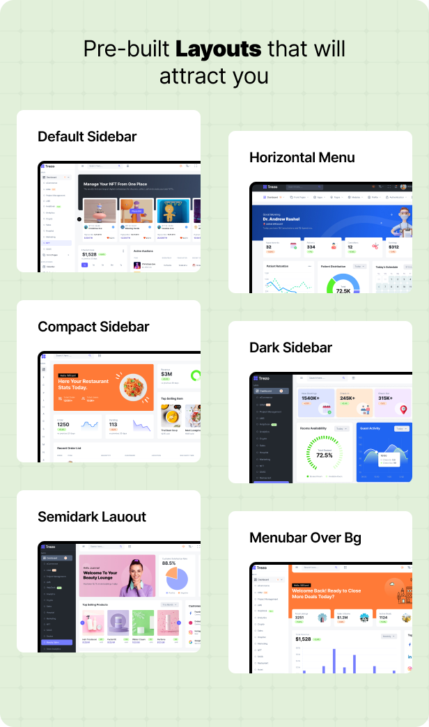 Trezo - Tailwind, Bootstrap, Material, React, Angular, Vue, Laravel ASP.net Admin Dashboard Template - 7