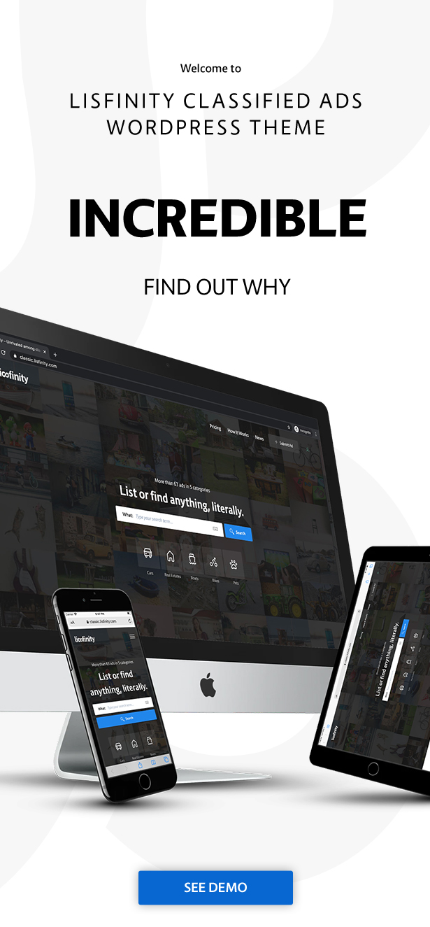 Lisfinity - Tema WordPress de anúncios classificados - 3