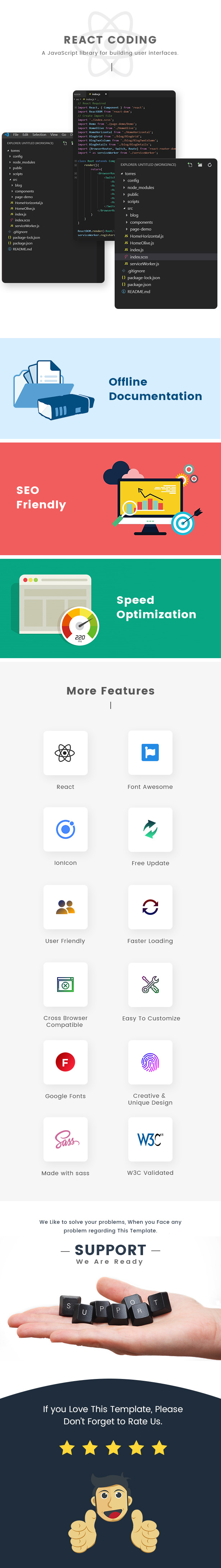 React App Landing Page Template