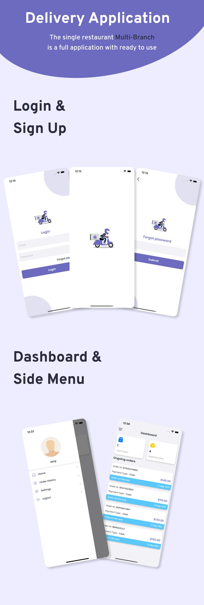 Multi-Branch Restaurant - Android User + Delivery Boy + Vendor Apps With Laravel Admin Panel - 13