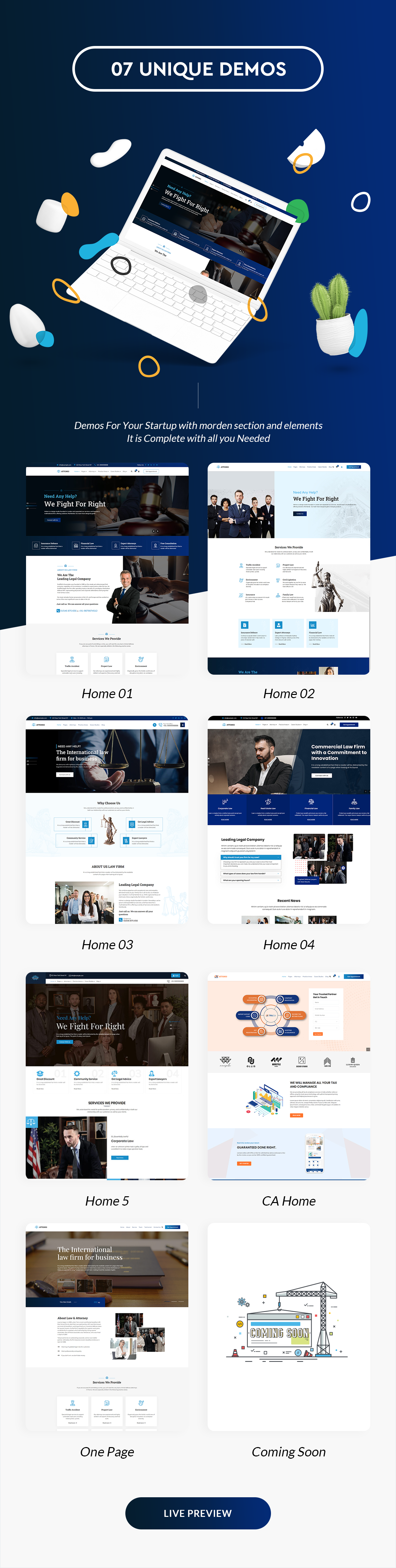 Attonio | Lawyer and CA Elementor WordPress Theme - 3