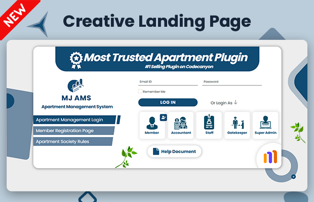 creative landing page apartment management software