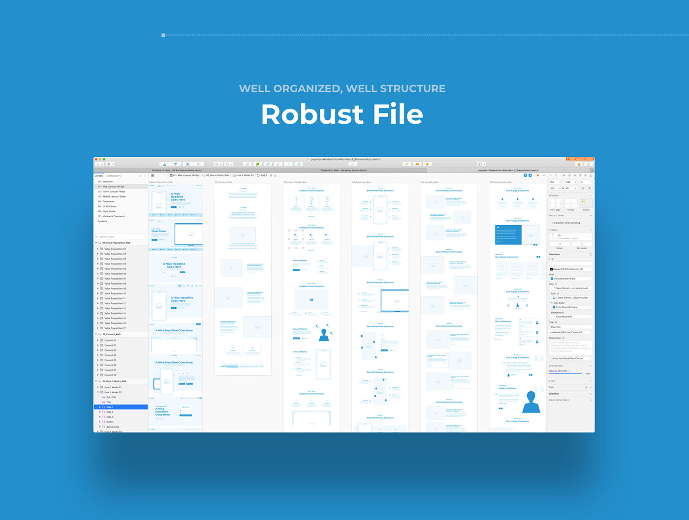 Wireland - Wireframe Library for Web Design Projects - Sketch Template - 2
