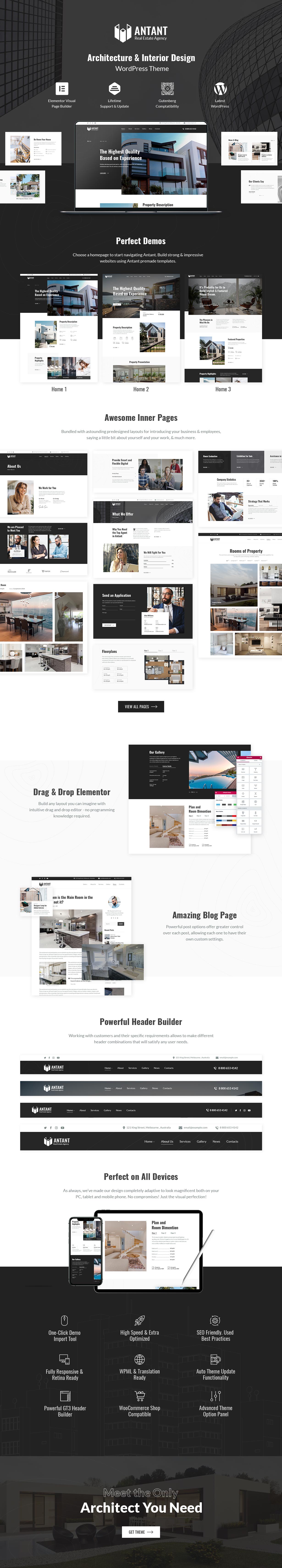 Antant - Single Property & Real Estate WordPress Theme - 2