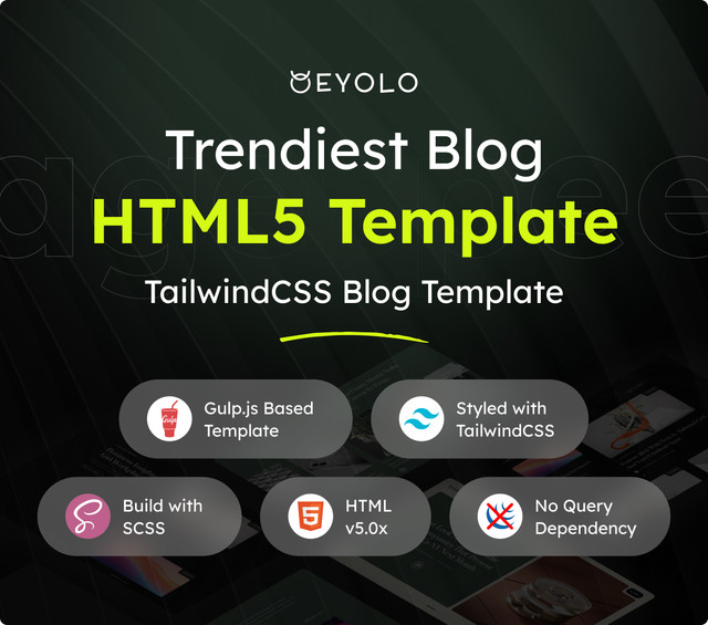 Eyolo - Blog Magazine HTML Template