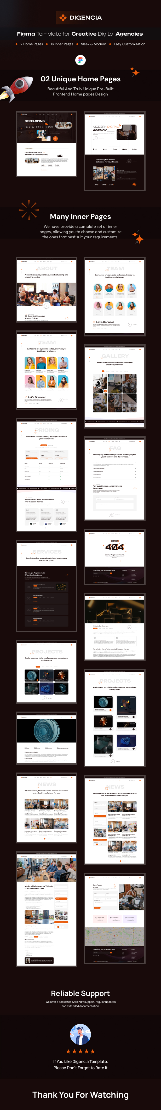 Digencia - Creative Digital Agency Figma Template - 1