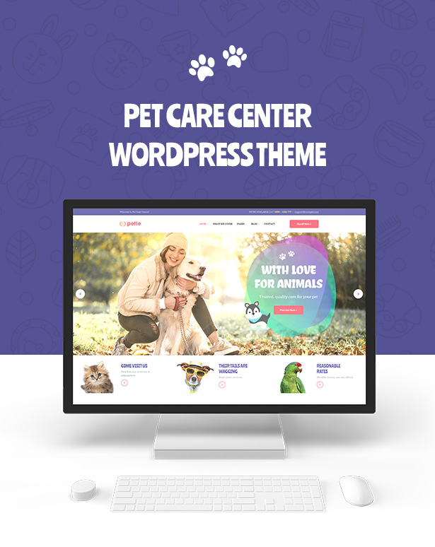 Petie - 宠物护理中心和兽医 WordPress 主题