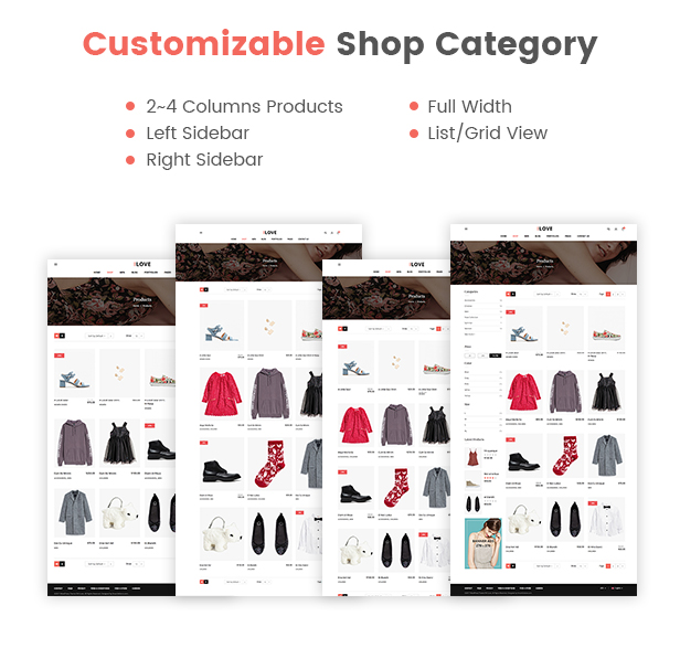 Customizable Shop Category