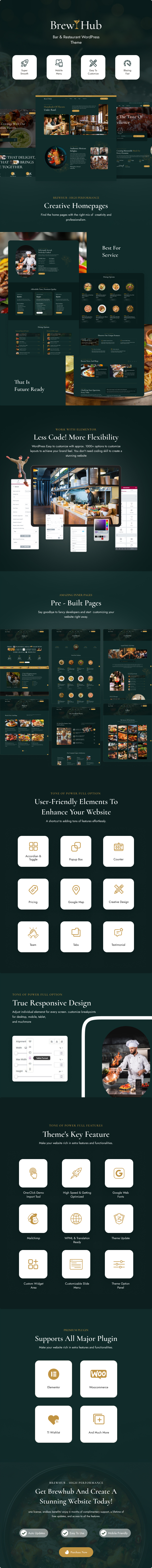 Brewhub - Bar & Restaurant WordPress Theme - 1