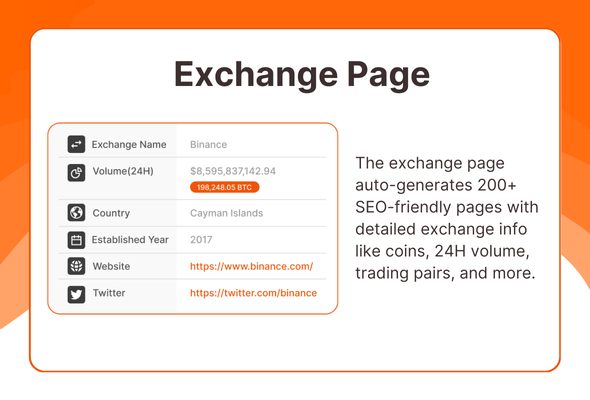Cryptocurrency Exchanges List Pro - WordPress Plugin - 2