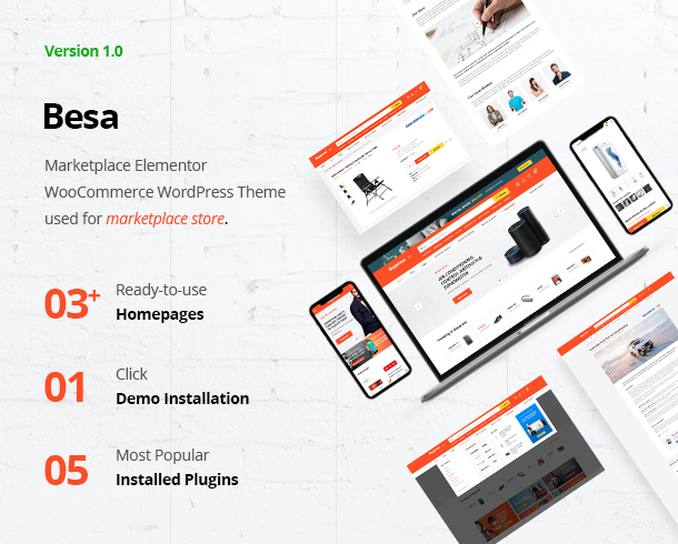 Besa – Elementor Marketplace WooCommerce Theme – U-think Themes