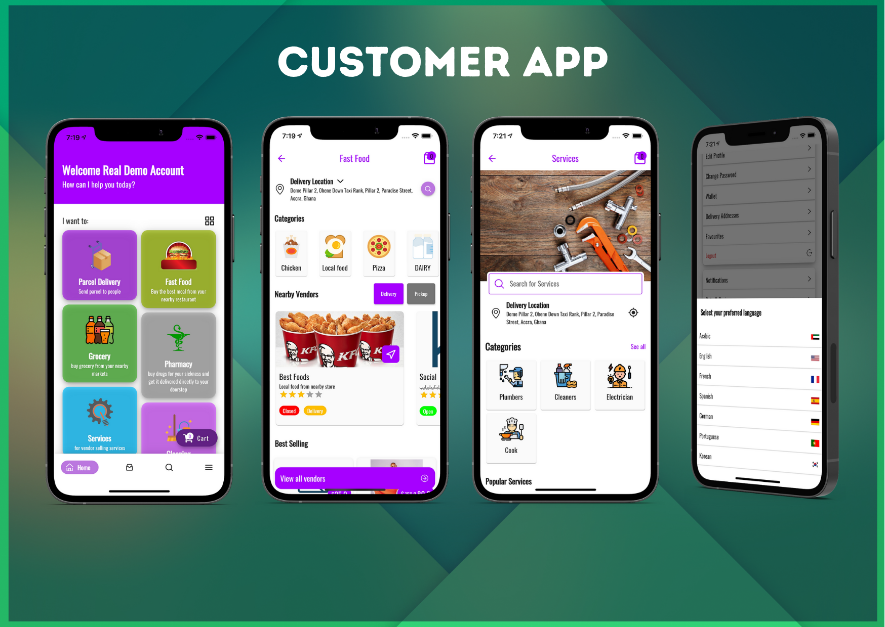 Fuodz – Grocery, Food, Pharmacy Courier & Service Provider + Backend + Driver & Vendor app - 8