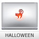Halloween icons - creative design laptops