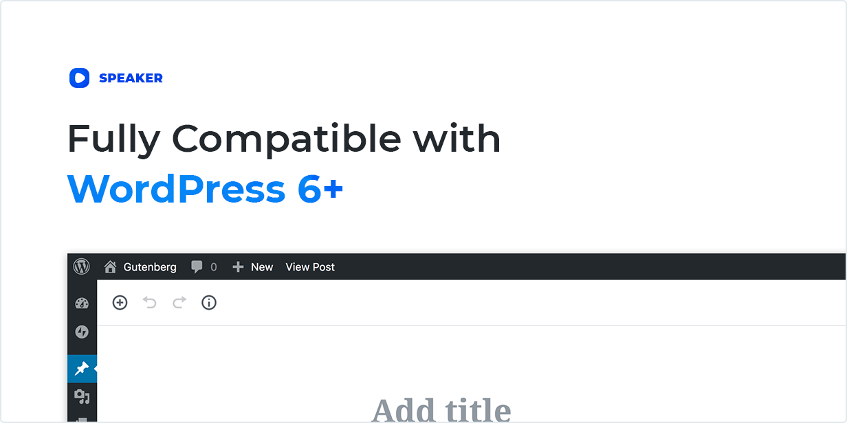 Fully Compatible with WordPress 6+