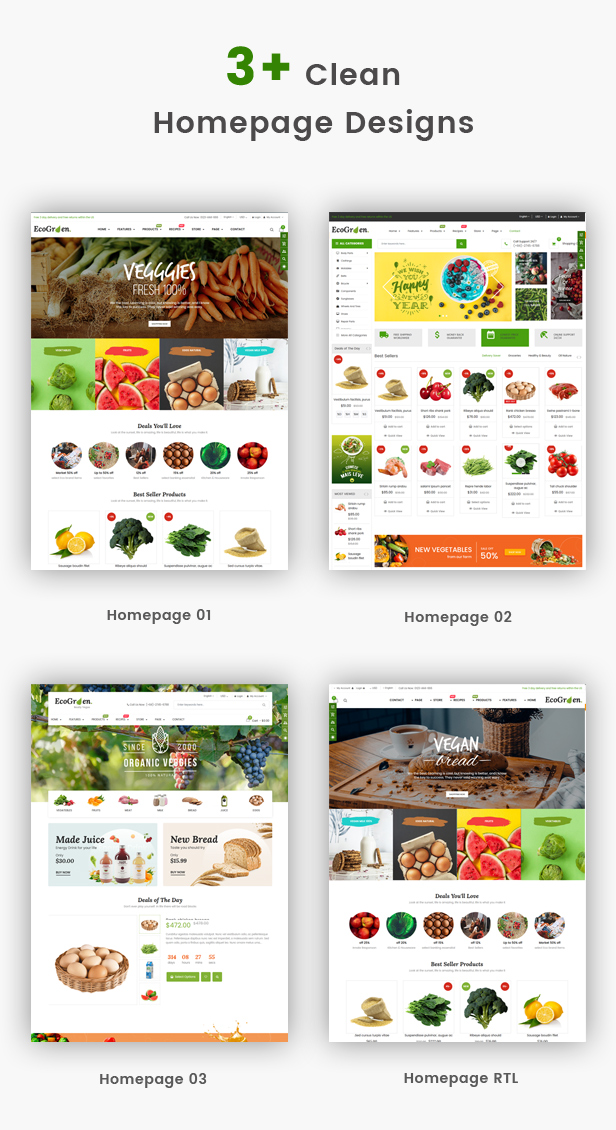 EcoGreen - Multipurpose Organic, Fruit, Vegetables Shopify Responsive Theme