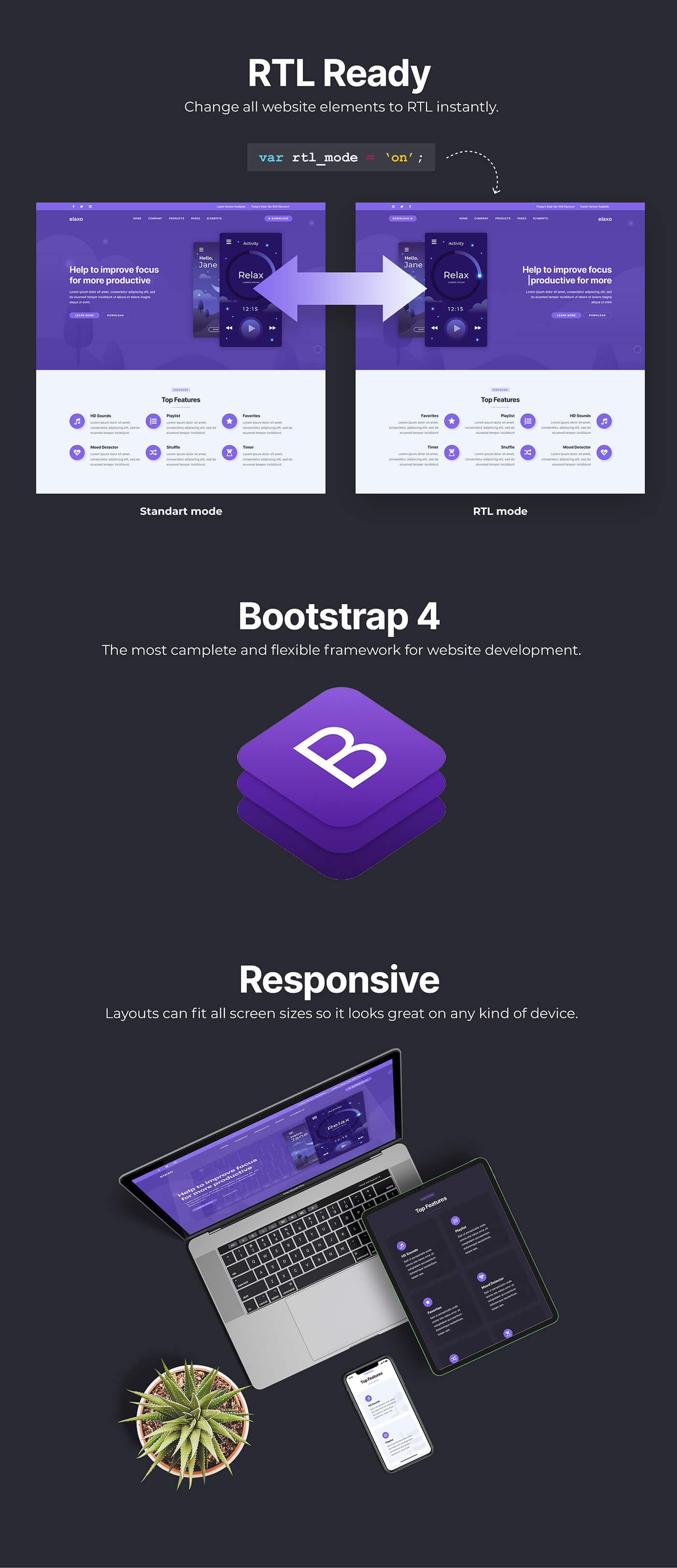 Elaxo - App and Software Website Template + RTL - 1