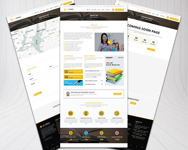 Education course html template