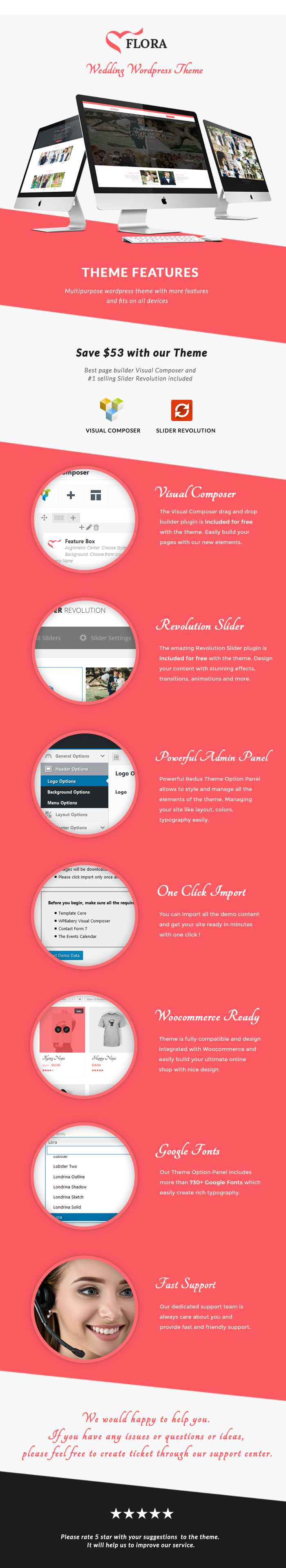 Flora - WordPress Wedding Theme - 1