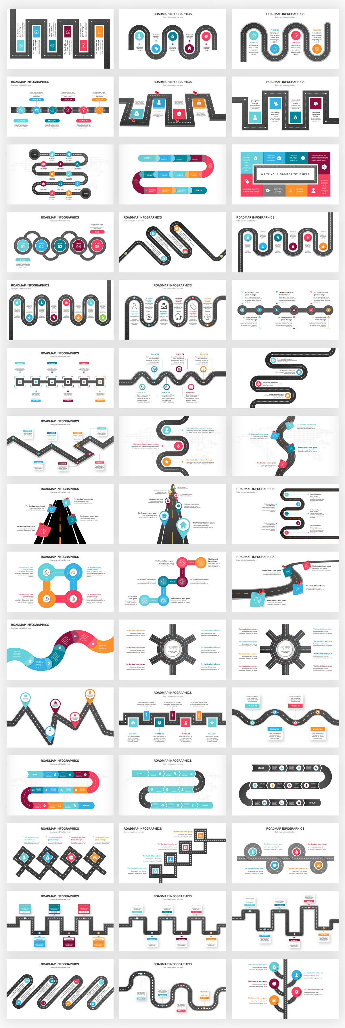 Infographics Complete Bundle PowerPoint Templates - 80
