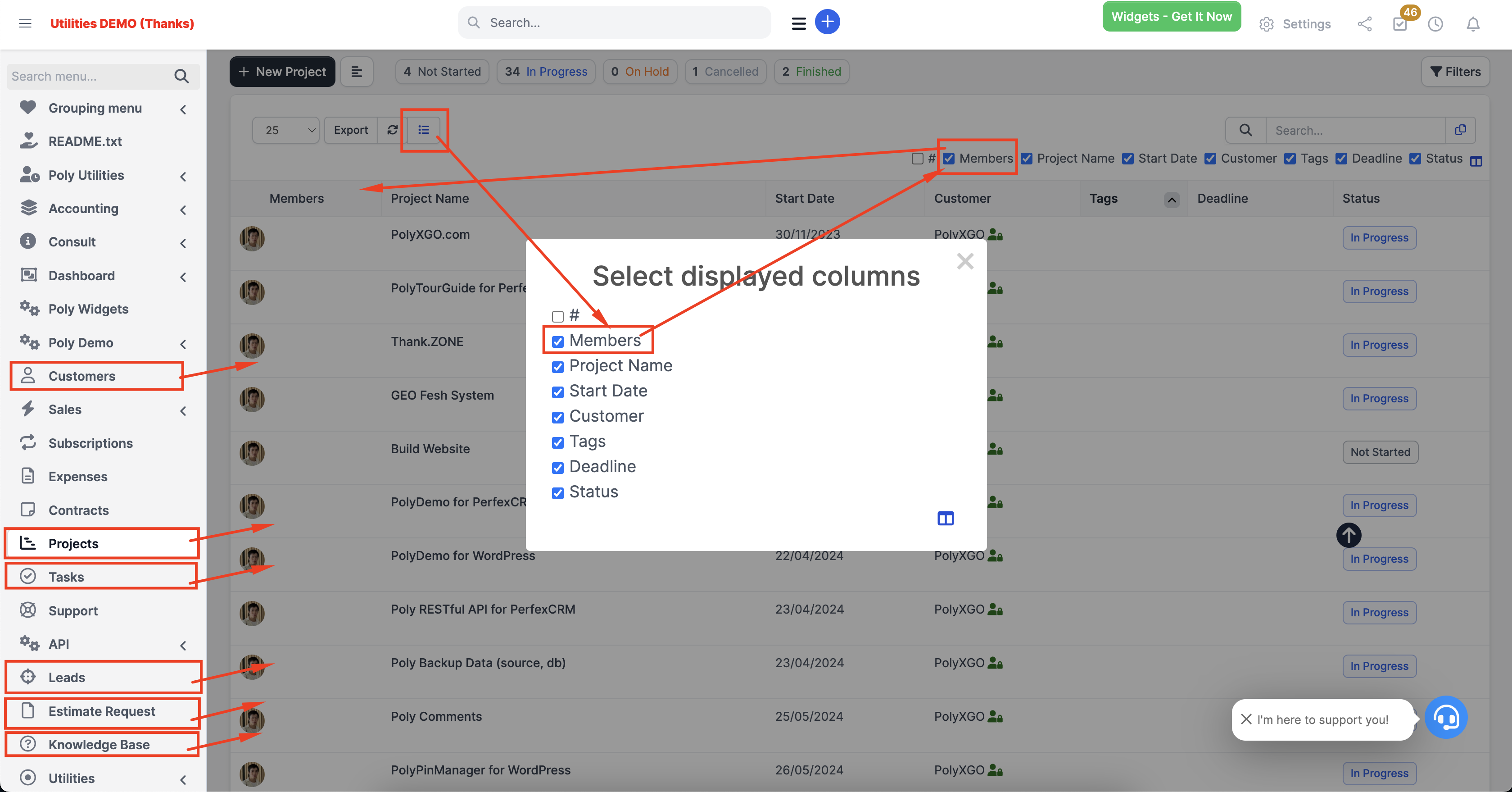 PolyUtilities for Perfex CRM: Quick Access Menu, Custom JS, CSS, and More - 29