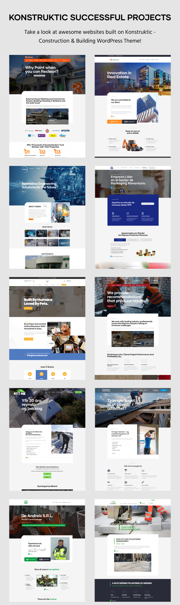 Konstruktic - Construction & Building WordPress Theme showcase