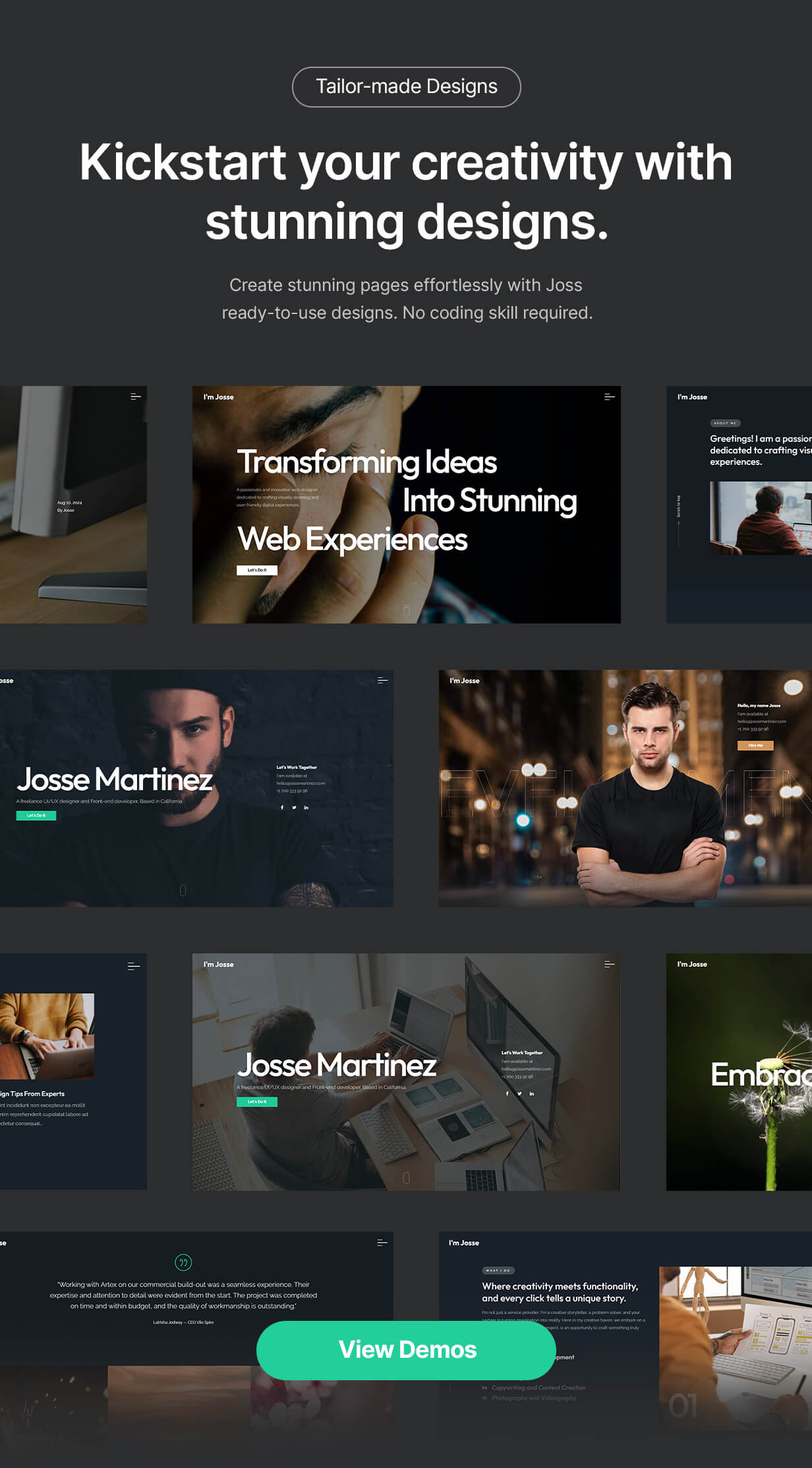 Joss - Personal Portfolio WordPress Theme - 6