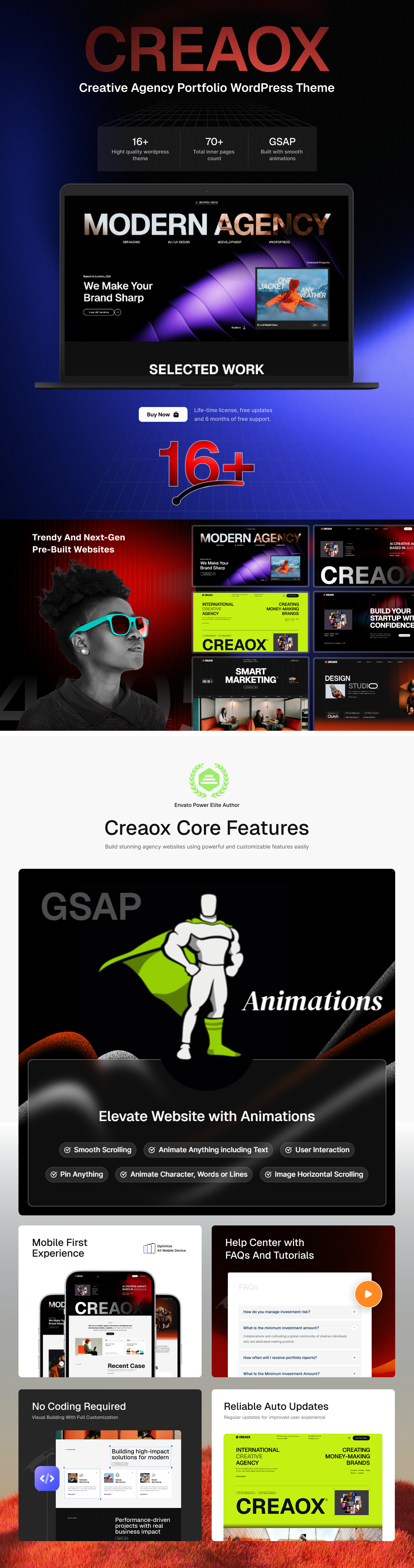 Creaox - Creative Agency Portfolio WordPress Theme - 1
