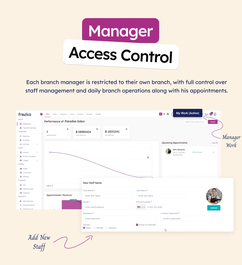 Software for salons and spas | salon and spa software | Frezka | Iqonic Design