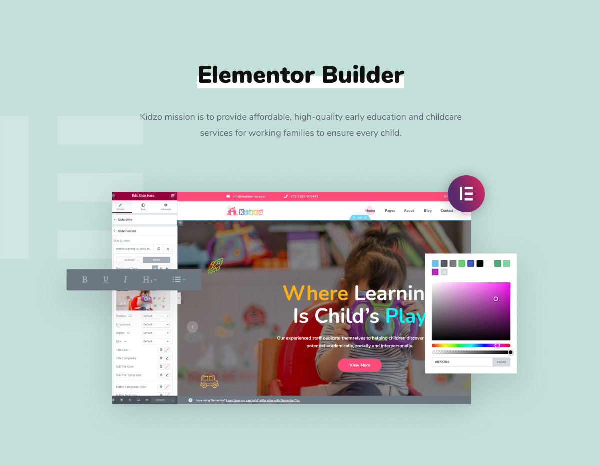 Elementor kids themes