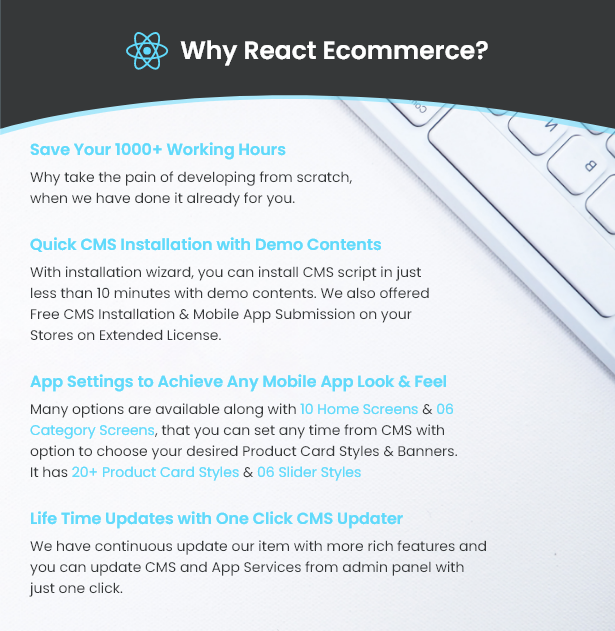 React Ecommerce - Universal iOS & Android Ecommerce / Store Full Mobile App with PHP Laravel CMS - 8