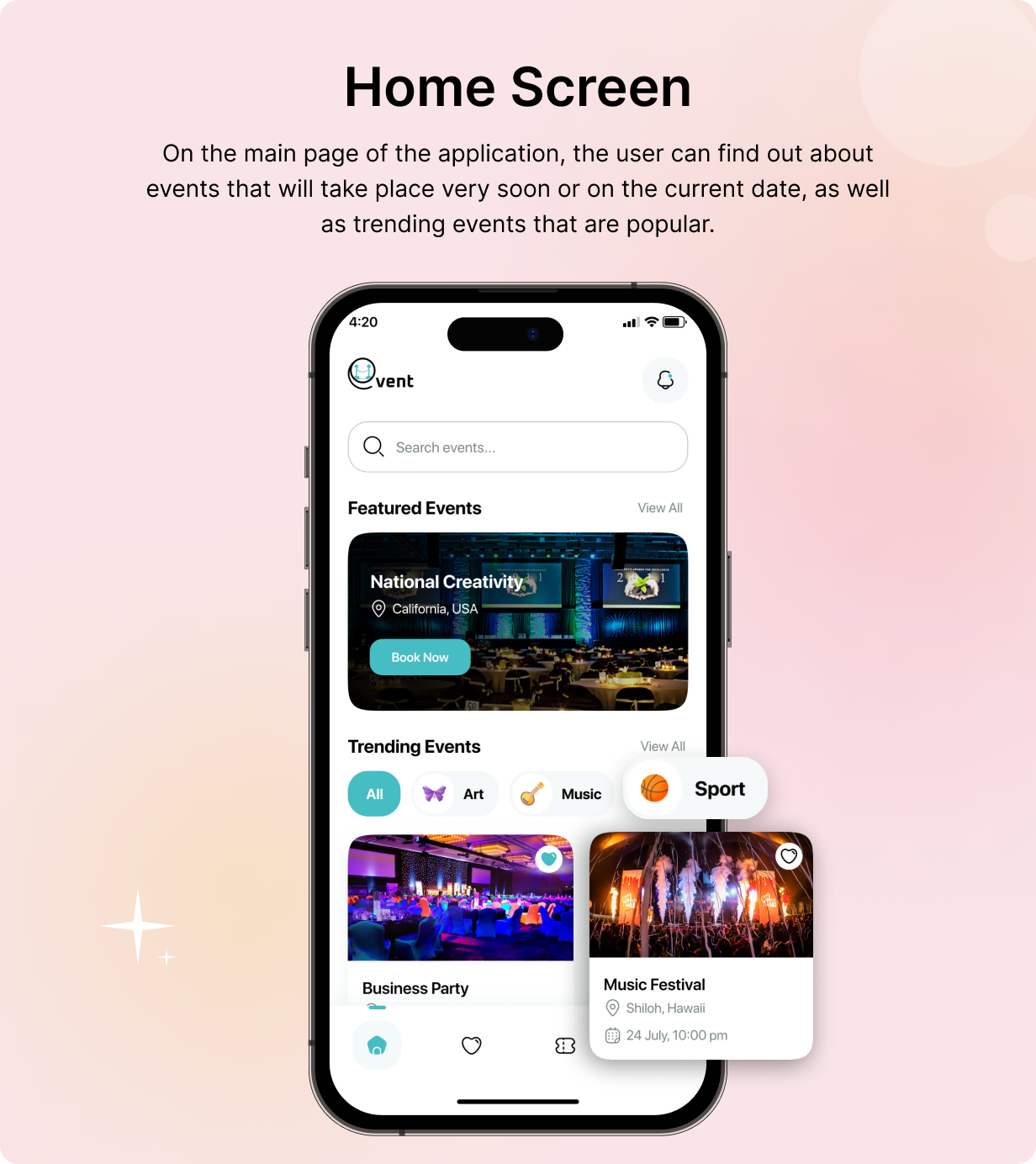 InClub: Event Management in Flutter with Node.js Backend | Complete event planner App - 8