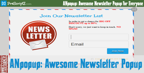 ANpopup - Awesome Newsletter Popup for Everyone, Every site