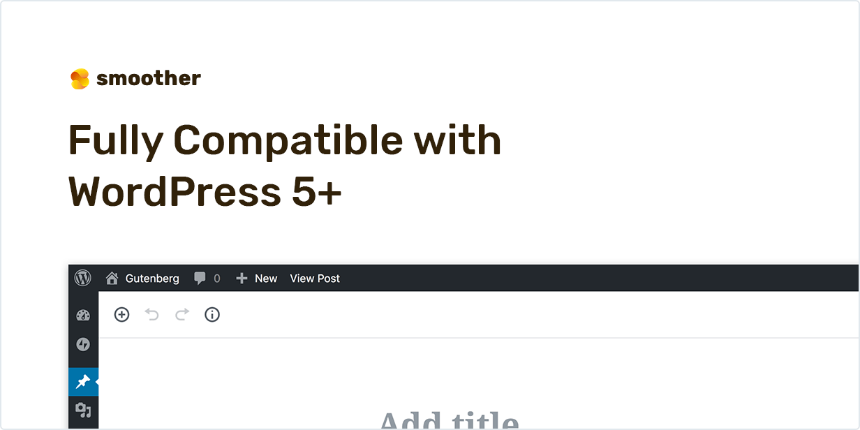 Fully Compatible with WordPress 5+