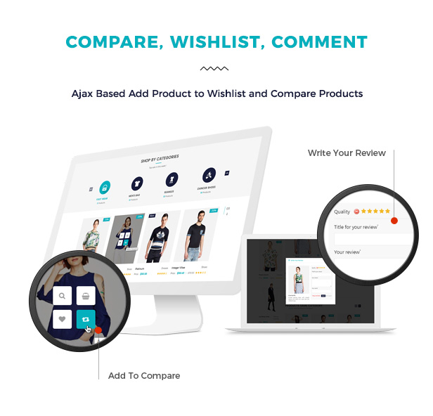 Compare, Wishlist, Comment