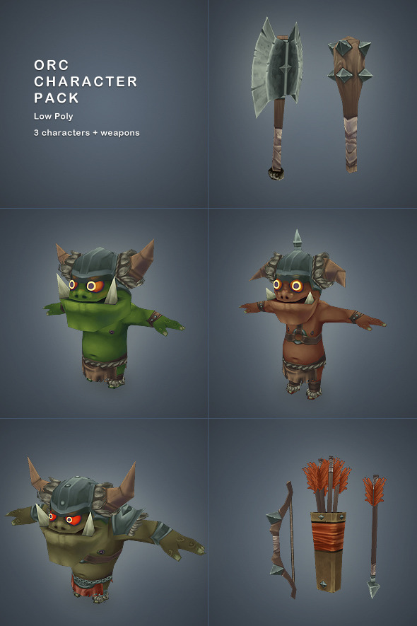 Low Poly Orc Character Pack