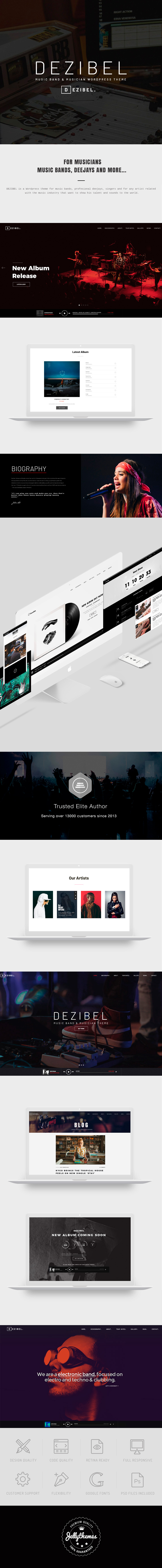 Dezibel Music Band Musician Wordpress Theme By Jellythemes Themeforest