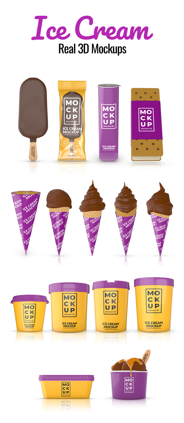 Ice Cream Real 3D Mockups - 13