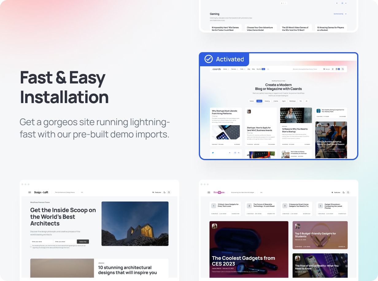 Caards - Modern Blog & Magazine WordPress Theme with Dark Mode - 6